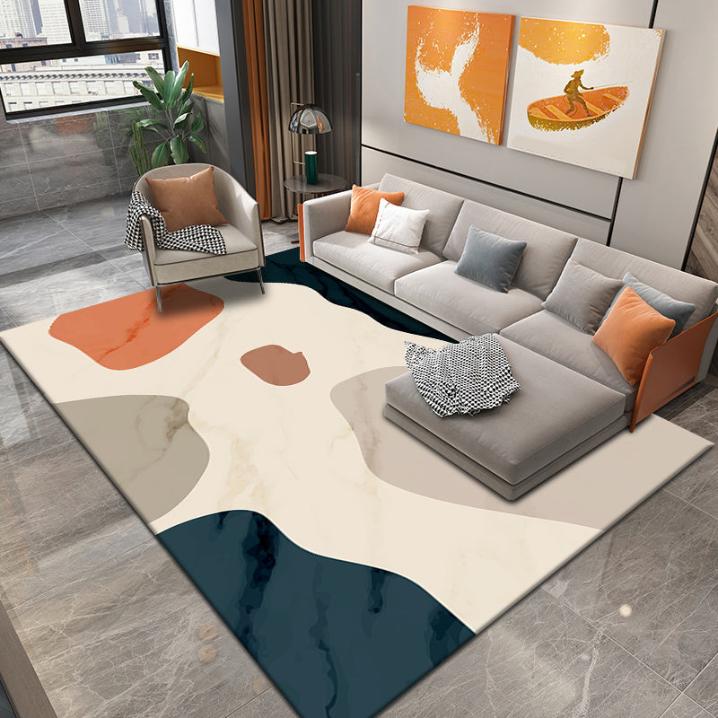 Multi-Color Modern Rug Synthetics Color Block Indoor Rug Non-Slip Backing Pet Friendly Washable Carpet for Living Room Clearhalo 'Area Rug' 'Rug' 2407664