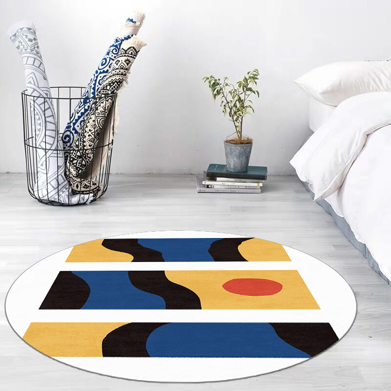 Multicolored Living Room Rug Polypropylene Colorblock Indoor Rug Anti-Slip Backing Washable Area Carpet Clearhalo 'Area Rug' 'Rug' 2407674