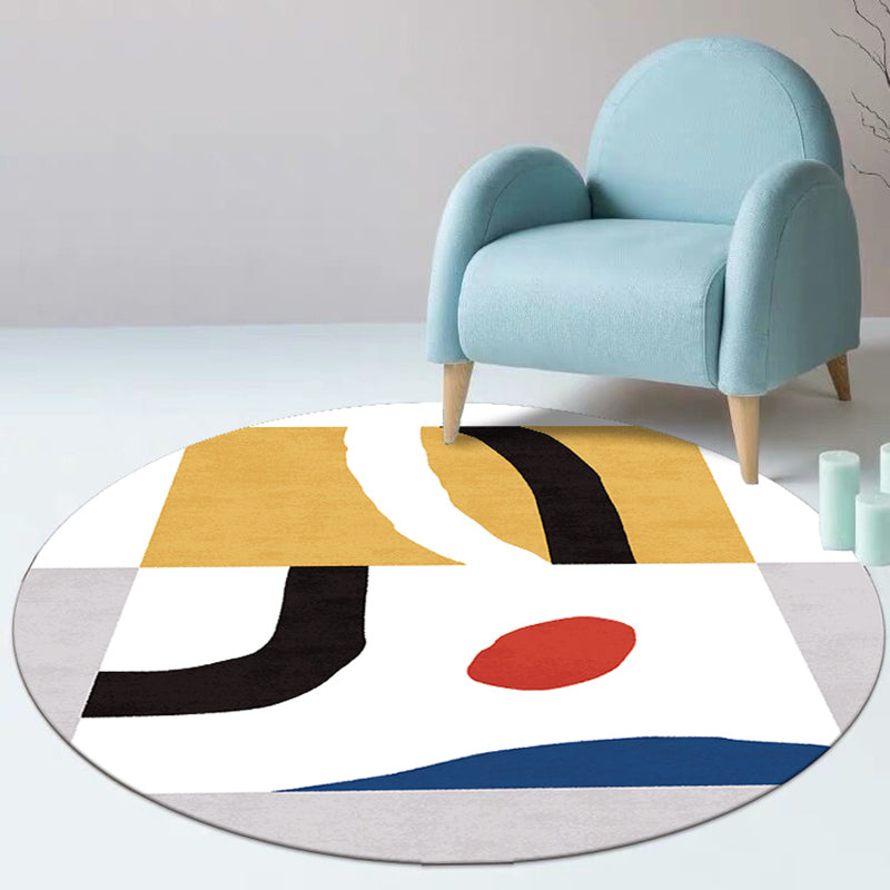 Multicolored Living Room Rug Polypropylene Colorblock Indoor Rug Anti-Slip Backing Washable Area Carpet Clearhalo 'Area Rug' 'Rug' 2407676