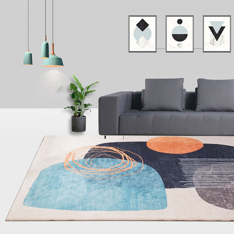 Scandinavian Color Block Rug Multicolor Polypropylene Indoor Rug Anti-Slip Backing Pet Friendly Carpet for Living Room Clearhalo 'Area Rug' 'Rug' 2407706