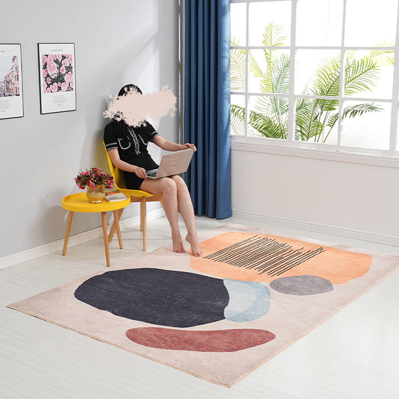 Scandinavian Color Block Rug Multicolor Polypropylene Indoor Rug Anti-Slip Backing Pet Friendly Carpet for Living Room Clearhalo 'Area Rug' 'Rug' 2407709