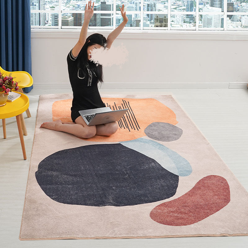 Scandinavian Color Block Rug Multicolor Polypropylene Indoor Rug Anti-Slip Backing Pet Friendly Carpet for Living Room Clearhalo 'Area Rug' 'Rug' 2407711