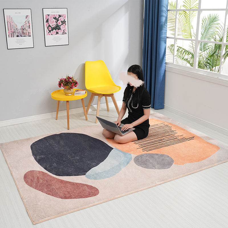 Scandinavian Color Block Rug Multicolor Polypropylene Indoor Rug Anti-Slip Backing Pet Friendly Carpet for Living Room Clearhalo 'Area Rug' 'Rug' 2407712