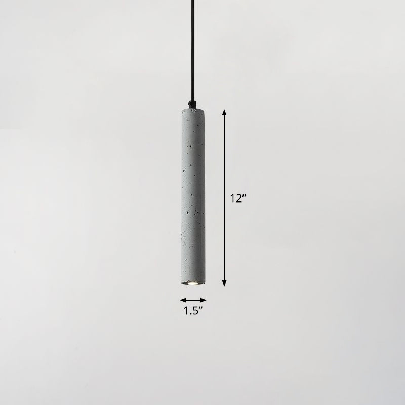 Tubular Bedside Down Lighting Pendant Terrazzo Simplicity LED Suspension Light Fixture Grey Clearhalo 'Ceiling Lights' 'Modern Pendants' 'Modern' 'Pendant Lights' 'Pendants' Lighting' 2408898