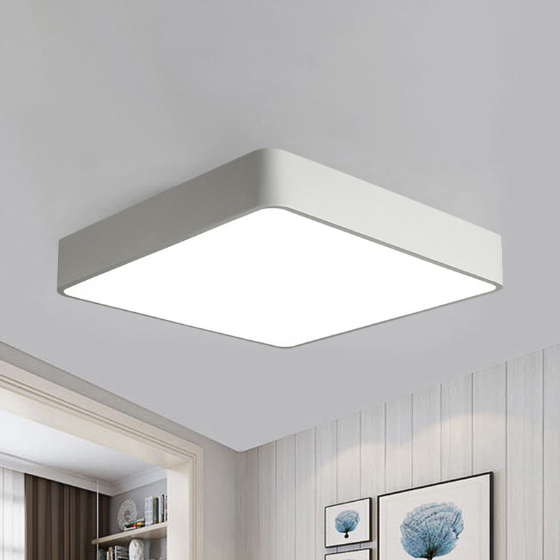 White/Black Square Flush Mount Modern 14