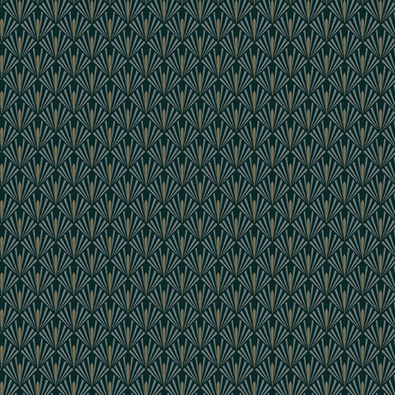 Rhombus Leaf Print Wallpaper Roll Simplicity Style Adhesive Bedroom Wall Decor, 61.4 sq-ft Blackish Green Wallpaper Roll Clearhalo 'Modern wall decor' 'Modern' 'Wallpaper' Wall Decor' 2412620