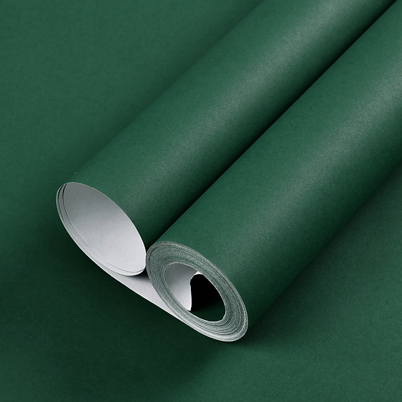 Washable Plain Wallpaper Roll 54.2-sq ft Minimalist Aesthetic Wall Art for Bedroom Blackish Green Wallpaper Roll Clearhalo 'Modern wall decor' 'Modern' 'Wallpaper' Wall Decor' 2413322