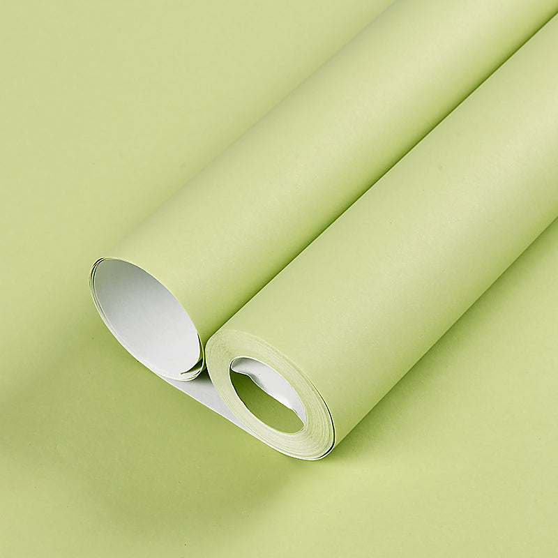 Washable Plain Wallpaper Roll 54.2-sq ft Minimalist Aesthetic Wall Art for Bedroom Avocado Green Wallpaper Roll Clearhalo 'Modern wall decor' 'Modern' 'Wallpaper' Wall Decor' 2413335