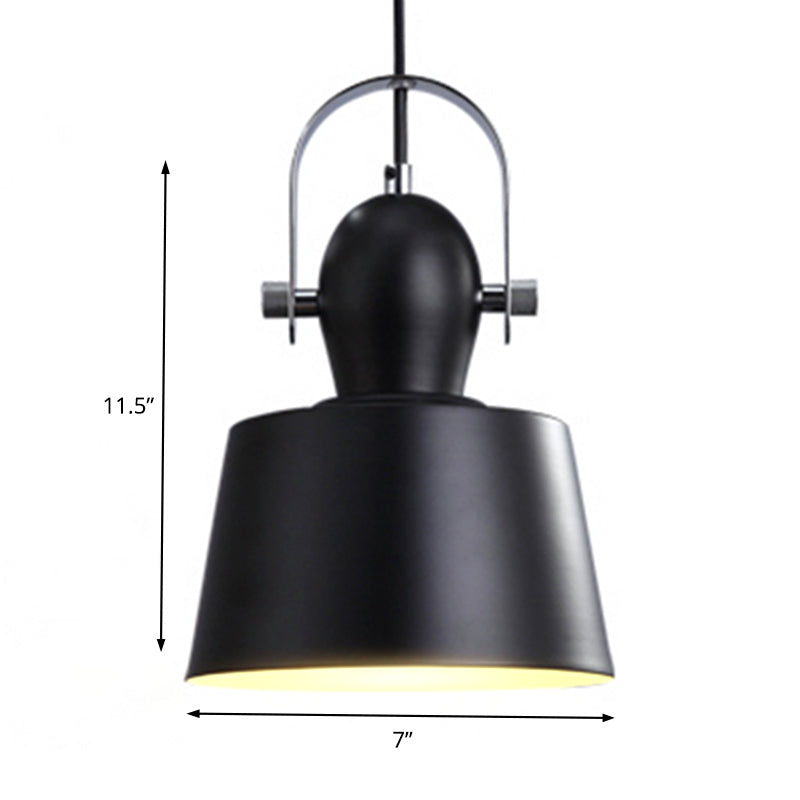 Upside and Down Trifle Bowl Metal Ceiling Pendant Lamp Minimalist 1 Light Black/White/Yellow Hanging Lighting Clearhalo 'Ceiling Lights' 'Modern Pendants' 'Modern' 'Pendant Lights' 'Pendants' Lighting' 241782