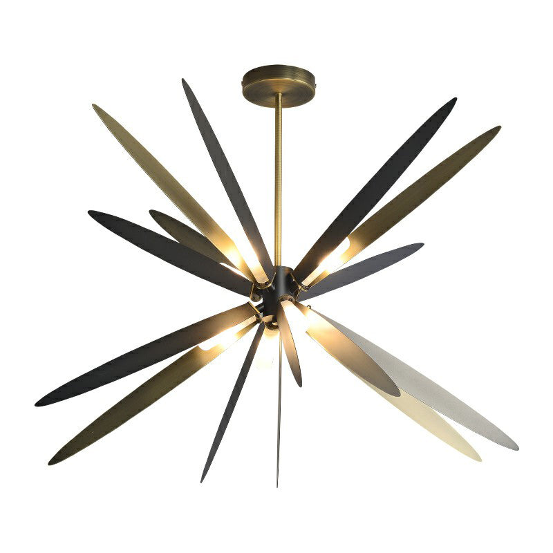 Metal Dragonfly Suspension Lamp Decorative 8 Bulbs Bronze Finish Chandelier for Dining Room Clearhalo 'Ceiling Lights' 'Chandeliers' Lighting' options 2423235