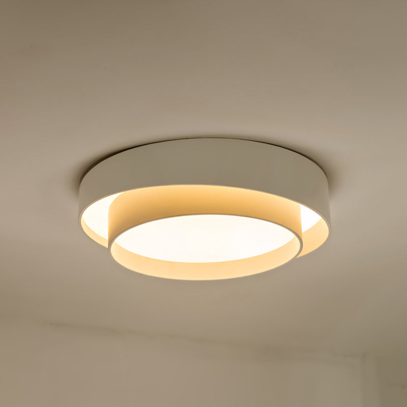 Metal 2-Layer Flush Mount Ceiling Light Fixture Nordic LED Flushmount Lighting for Bedroom Clearhalo 'Ceiling Lights' 'Close To Ceiling Lights' 'Close to ceiling' 'Flush mount' Lighting' 2423611