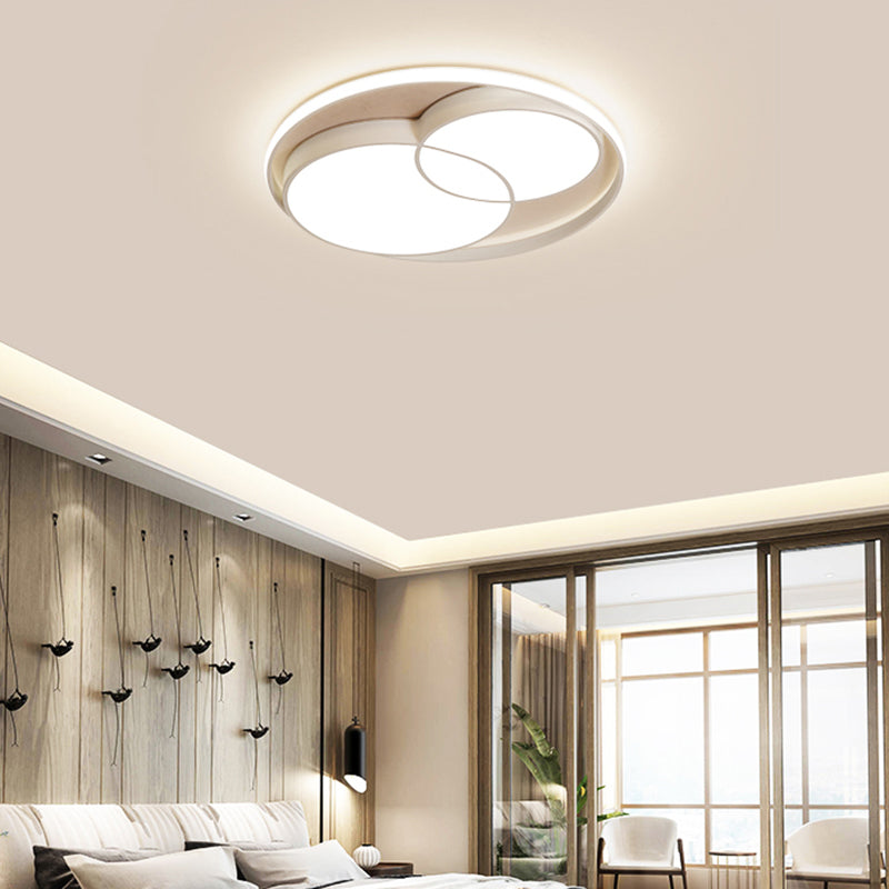 Nordic LED Flush Mount Ceiling Fixture Round Flushmount Lighting with Acrylic Shade White White Clearhalo 'Ceiling Lights' 'Close To Ceiling Lights' 'Close to ceiling' 'Flush mount' Lighting' 2423720