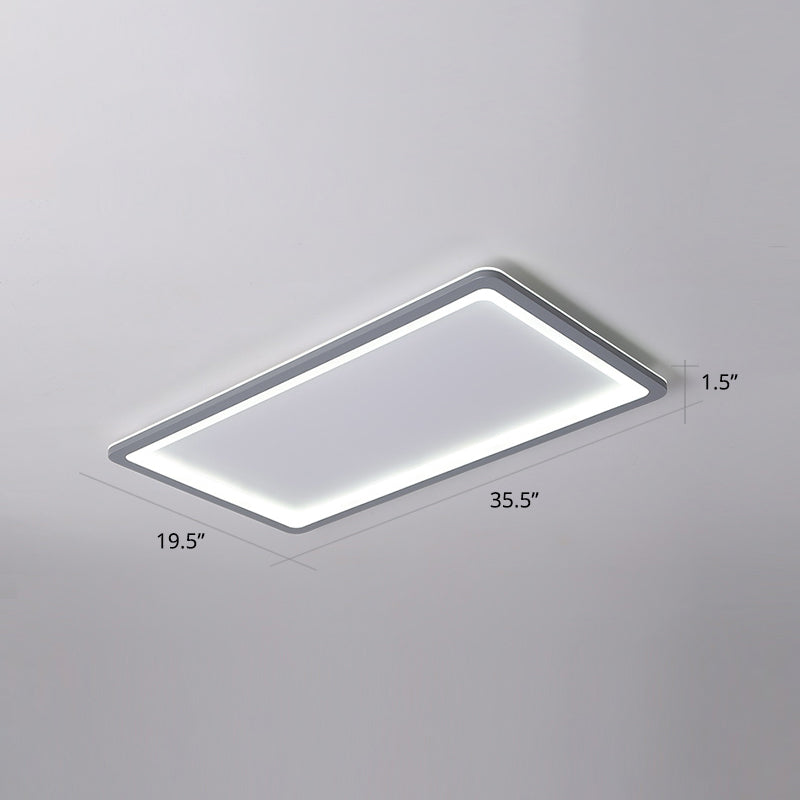 Grey Super Thin Ceiling Fixture Nordic Metal Surface Mounted Led Ceiling Light for Living Room Grey 35.5