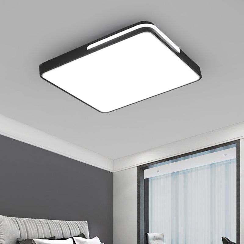 Nordic Square Flush Mount Lighting Acrylic LED Bedroom Flushmount Ceiling Lamp in Black Clearhalo 'Ceiling Lights' 'Close To Ceiling Lights' 'Close to ceiling' 'Flush mount' Lighting' 2423745