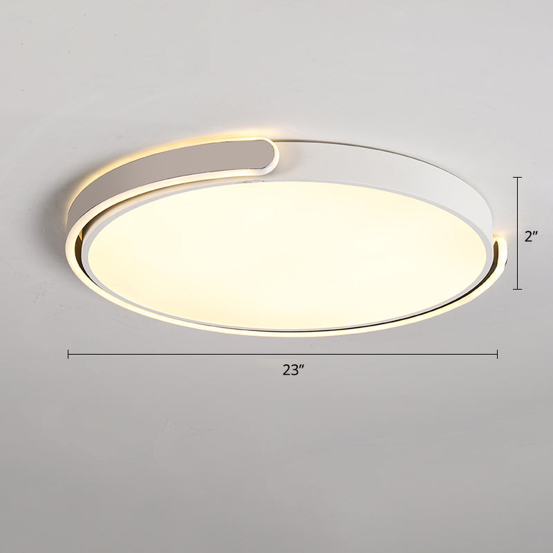 Nordic Ceiling Flush Light Round Flush Mount LED Light with Acrylic Shade for Bedroom White 23