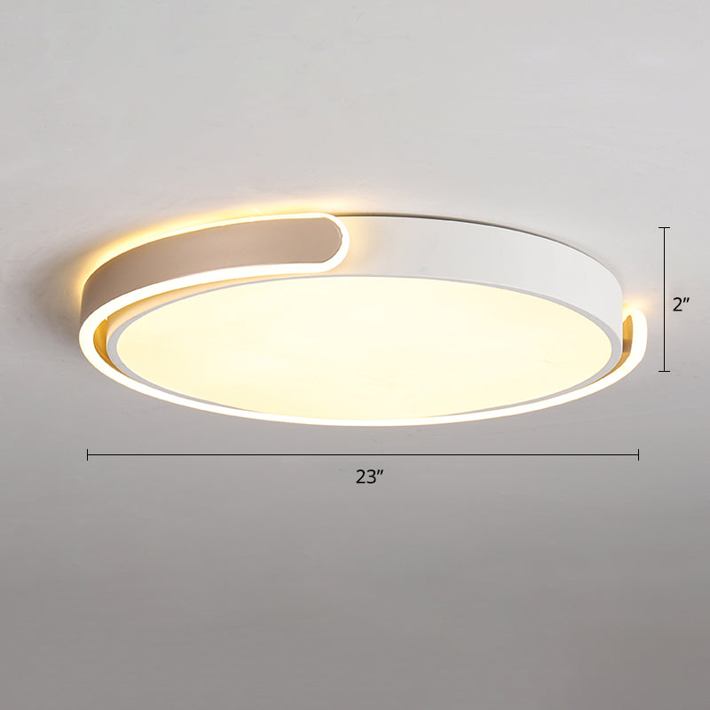 Nordic Ceiling Flush Light Round Flush Mount LED Light with Acrylic Shade for Bedroom Champagne 23