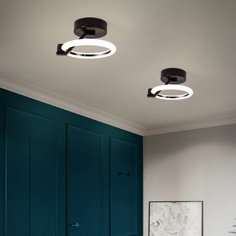 Acrylic Circular Semi Mount Lighting Simplicity LED Ceiling Flush Light for Corridor Clearhalo 'Ceiling Lights' 'Close To Ceiling Lights' 'Close to ceiling' 'Pendant Lights' 'Semi-flushmount' 'Tiffany close to ceiling' 'Tiffany' Lighting' 2424234