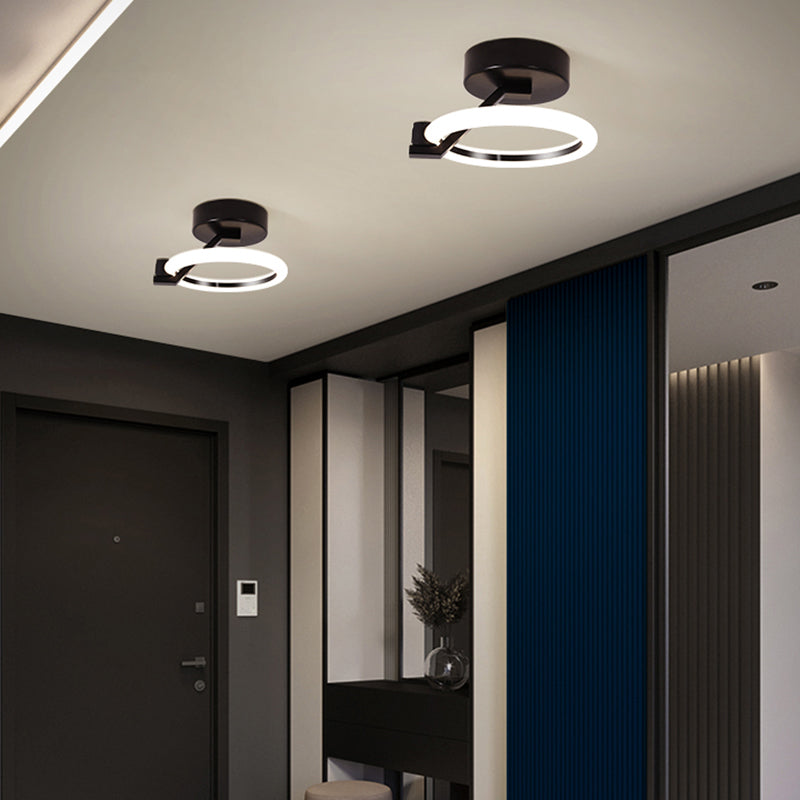 Acrylic Circular Semi Mount Lighting Simplicity LED Ceiling Flush Light for Corridor Clearhalo 'Ceiling Lights' 'Close To Ceiling Lights' 'Close to ceiling' 'Pendant Lights' 'Semi-flushmount' 'Tiffany close to ceiling' 'Tiffany' Lighting' 2424239