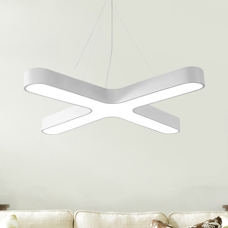 White/Black/Gold Cross Hanging Lamp Modern 23.5