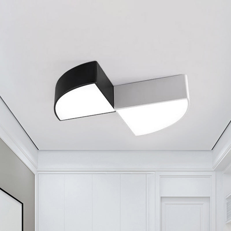 White/Black Sector Flush Light Modernist Led 10