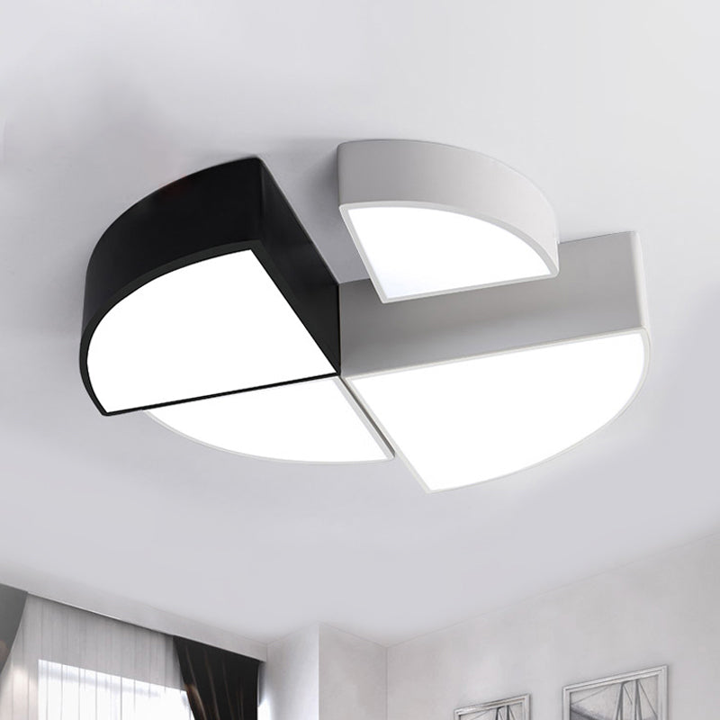 White/Black Sector Flush Light Modernist Led 10