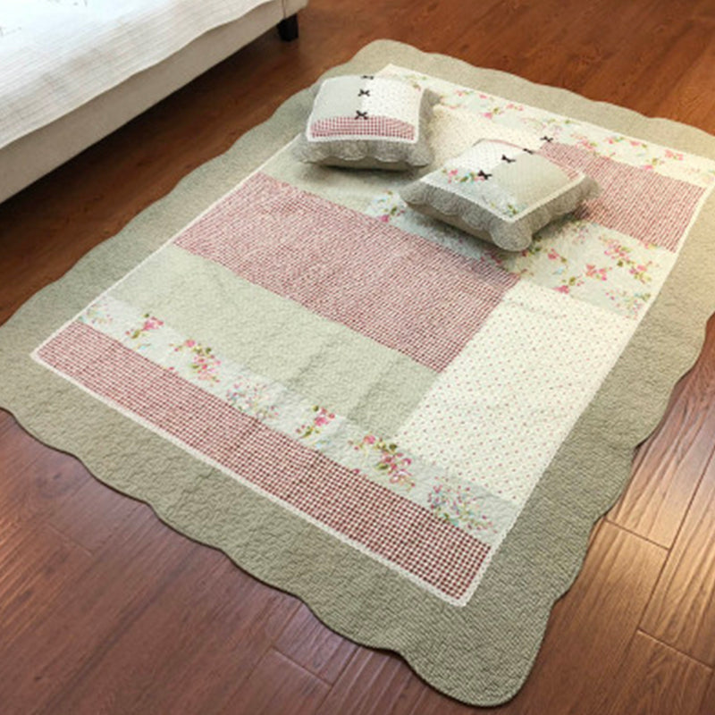 Minimalist Decoration Rug Multi Colored Plaid Printed Indoor Rug Cotton Non-Slip Pet Friendly Area Carpet Light Red Clearhalo 'Area Rug' 'Modern' 'Rugs' Rug' 2434640