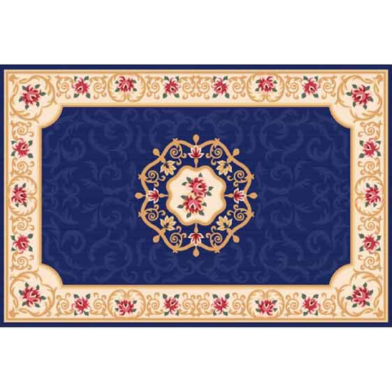 Shabby Chic Living Room Rug Multicolored Floral Printed Indoor Rug Cotton Blend Anti-Slip Backing Pet Friendly Area Carpet Clearhalo 'Area Rug' 'Rugs' 'Vintage' Rug' 2434922