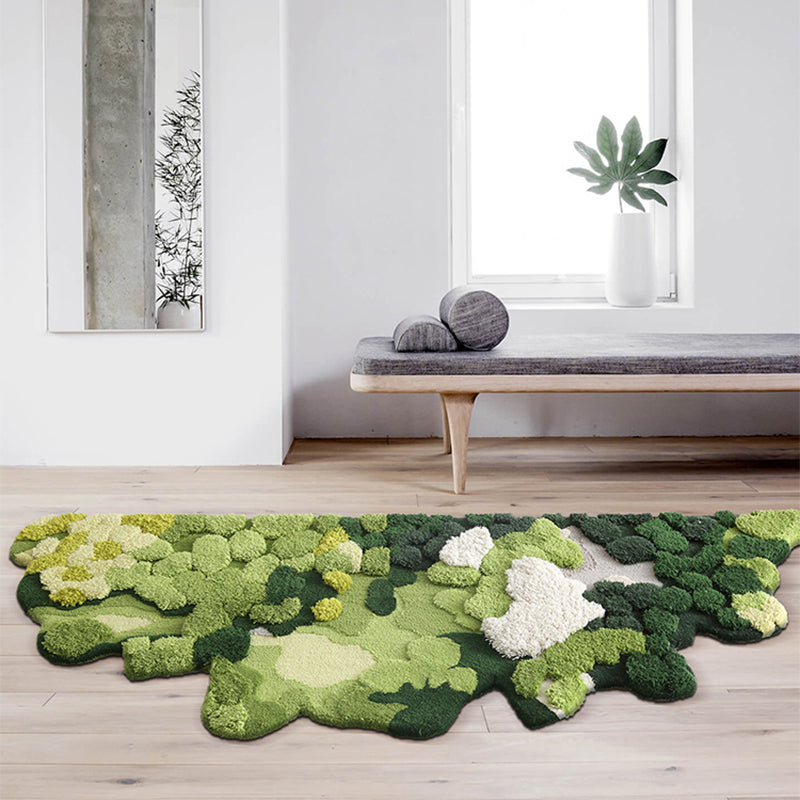 Scandinavian Decoration Rug Multicolored Plant Printed Area Rug Lamb Wool Pet Friendly Washable Indoor Rug Clearhalo 'Area Rug' 'Rug' 2434971