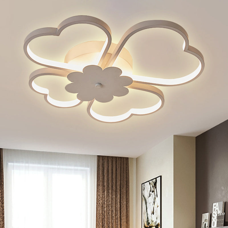 White/Brown Flower Ceiling Light Simplicity 19.5