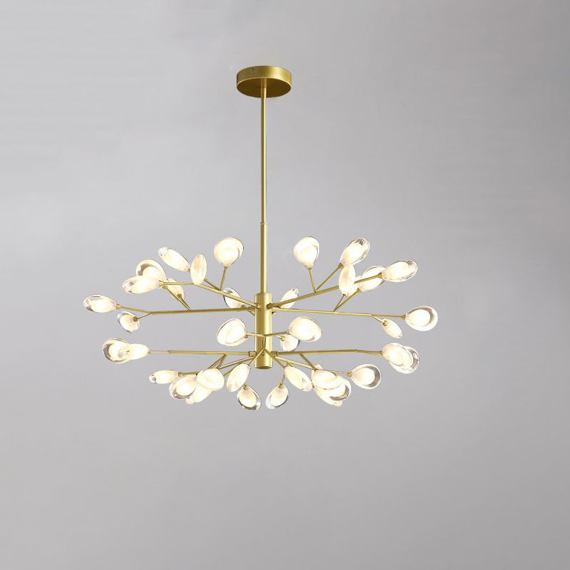 Tree Branches Living Room Ceiling Lamp Acrylic Minimalist LED Chandelier Pendant Light 40 Gold Clearhalo 'Ceiling Lights' 'Chandeliers' 'Modern Chandeliers' 'Modern' Lighting' 2460712