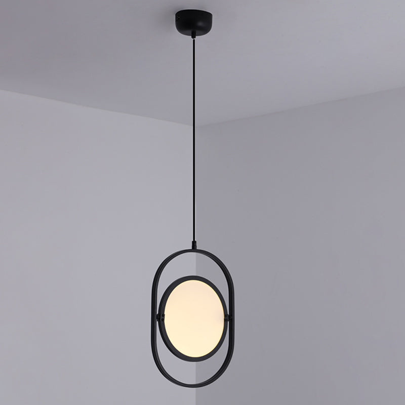 Oblong Bedside LED Pendant Lamp Acrylic Minimalistic Hanging Light Fixture in Black Black Vertical Clearhalo 'Ceiling Lights' 'Modern Pendants' 'Modern' 'Pendant Lights' 'Pendants' Lighting' 2461502