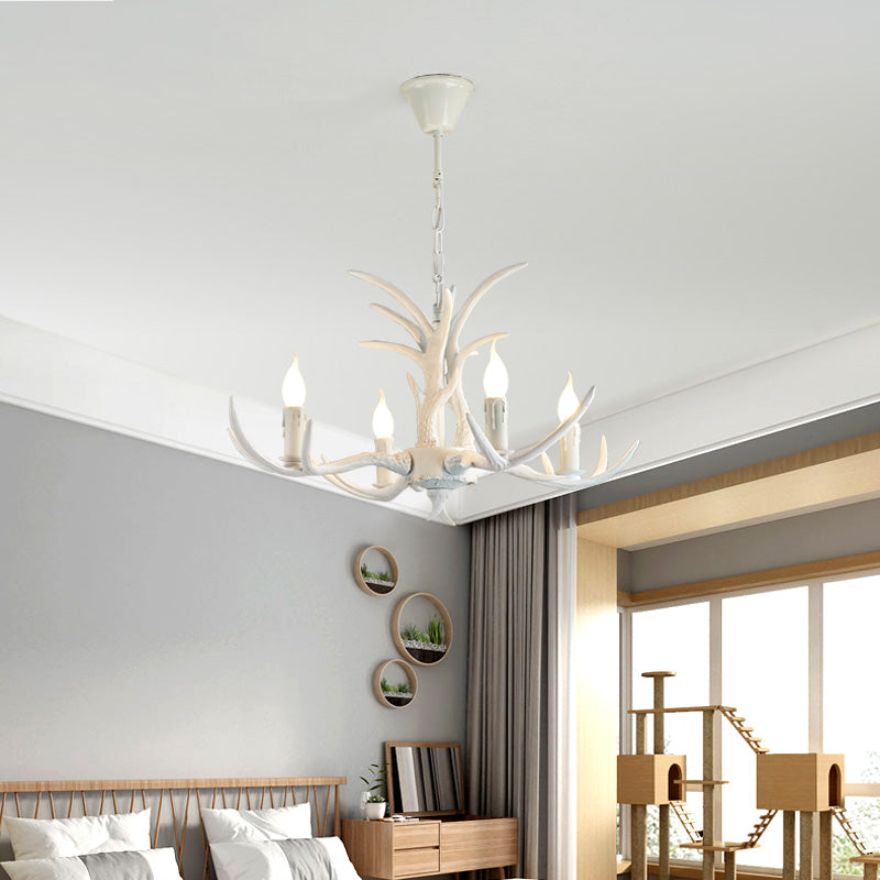 Bare Tree Branch Pendant Lamp Farmhouse Resin Chandelier Light Fixture for Restaurant Clearhalo 'Ceiling Lights' 'Chandeliers' Lighting' 2461568