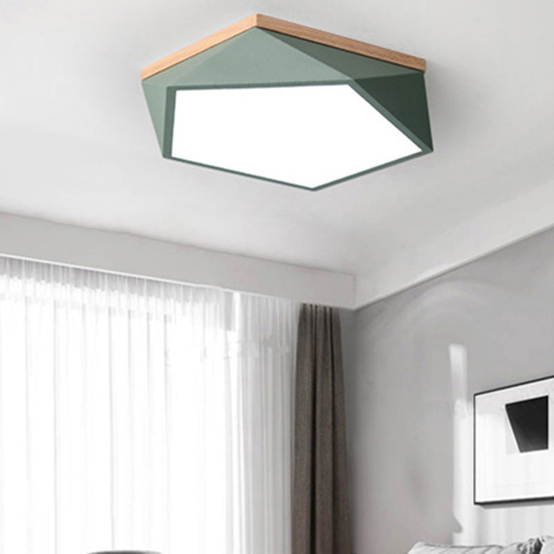 Pentagon Bedroom Ceiling Flush Mount Light Metal Minimalist Flush Mount Led Light Clearhalo 'Ceiling Lights' 'Close To Ceiling Lights' 'Close to ceiling' 'Flush mount' Lighting' 2461597