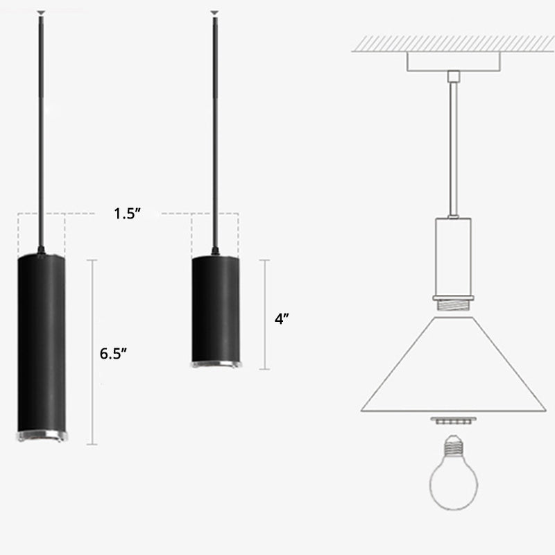 Metal Shaded Pendulum Light Nordic Style Single Suspension Lighting for Dining Room Clearhalo 'Ceiling Lights' 'Pendant Lights' 'Pendants' Lighting' options 2462864