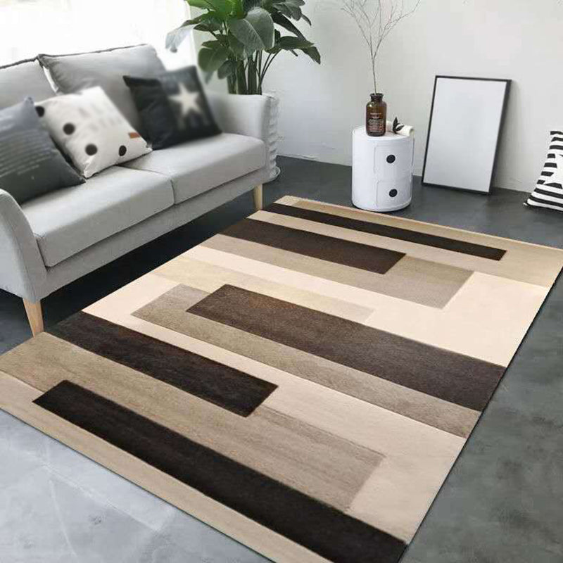 Nordic Living Room Rug Multicolored Geometric Printed Indoor Rug Anti-Slip Backing Pet Friendly Area Carpet Brown Clearhalo 'Area Rug' 'Modern' 'Rugs' Rug' 2463281