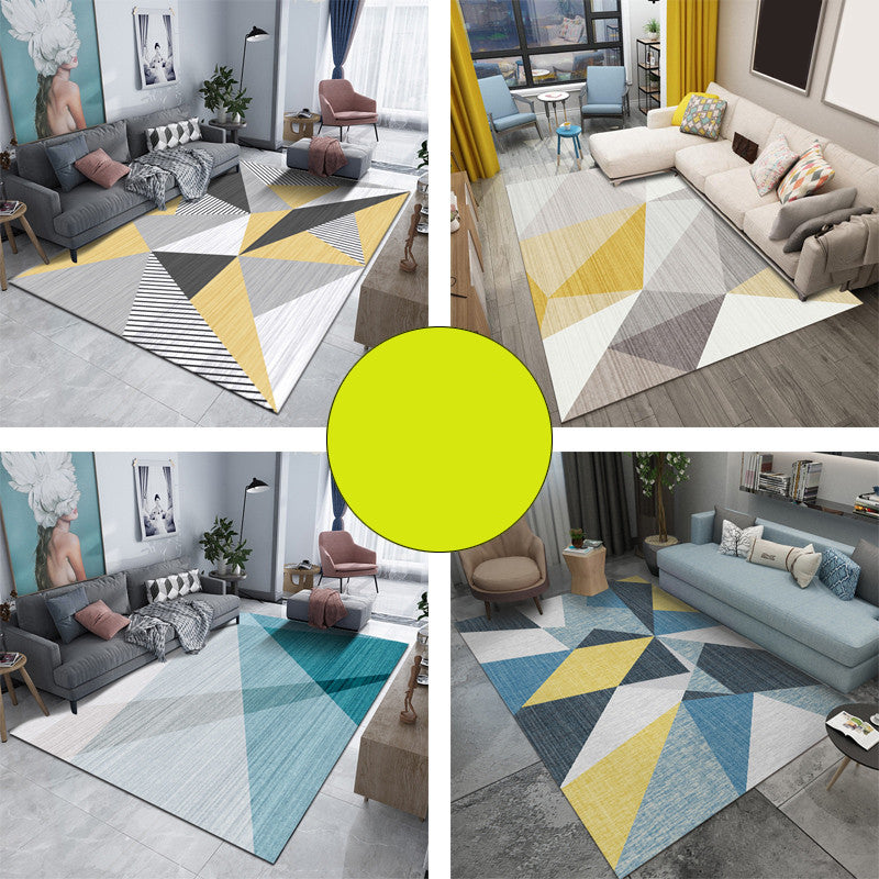 Scandinavian Living Room Rug Multicolored Geometric Printed Area Carpet Non-Slip Pet Friendly Indoor Rug Clearhalo 'Area Rug' 'Modern' 'Rugs' Rug' 2463318