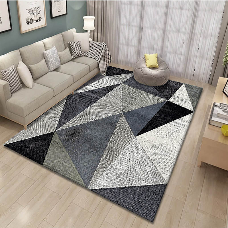 Nordic Geometric Printed Rug Multicolor Polypropylene Area Carpet Pet Friendly Easy Care Area Rug for Living Room Gray-Green Clearhalo 'Area Rug' 'Modern' 'Rugs' Rug' 2463340