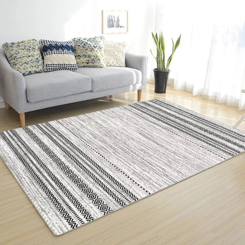 Multicolored Scandianvian Rug Polyster Geo Printed Indoor Rug Anti-Slip Backing Stain-Resistant Area Carpet for Decor Grey Clearhalo 'Area Rug' 'Modern' 'Rugs' Rug' 2463364