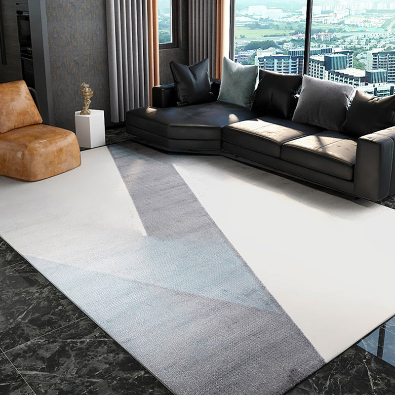 Scandianvian Living Room Rug Multi Color Geo Printed Area Carpet Synthetics Non-Slip Backing Stain-Resistant Rug Gray-White Clearhalo 'Area Rug' 'Modern' 'Rugs' Rug' 2463547