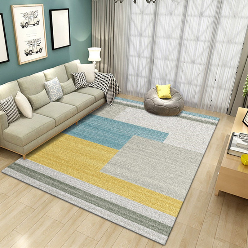 Relaxing Geometric Printed Rug Multi Color Synthetics Area Carpet Non-Slip Backing Pet Friendly Indoor Rug for Parlor Clearhalo 'Area Rug' 'Modern' 'Rugs' Rug' 2463669