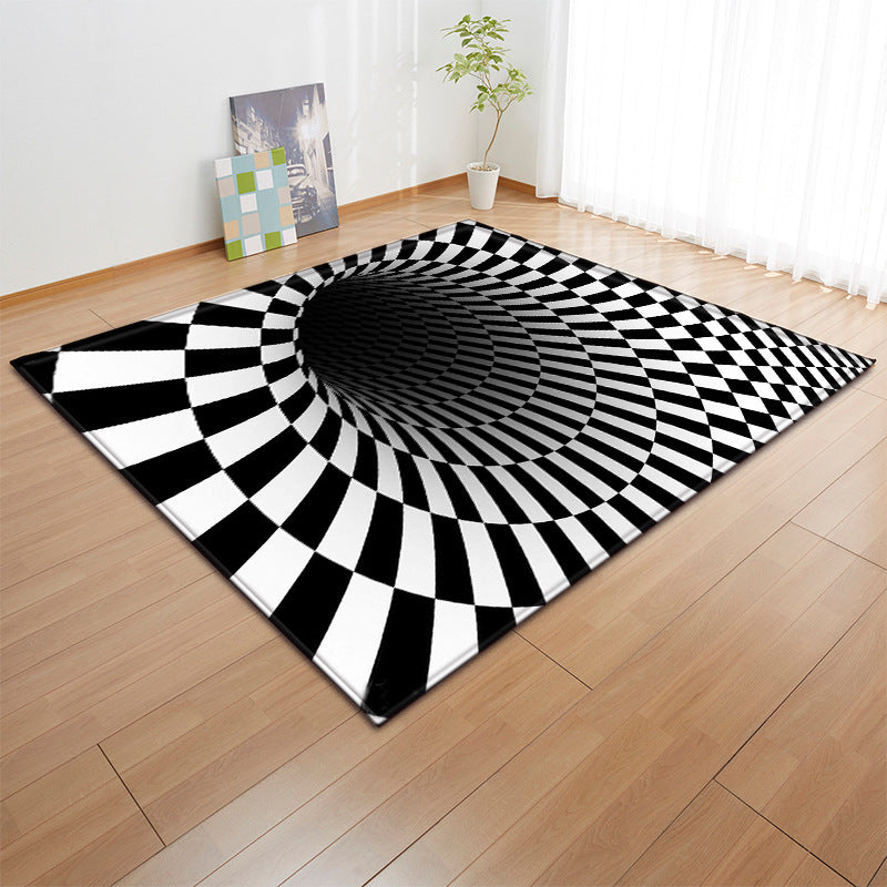 Novelty 3D Geo Printed Rug Multi Color Polyster Area Carpet Non-Slip Backing Pet Friendly Washable Area Rug for Decor Clearhalo 'Area Rug' 'Rug' 2463822