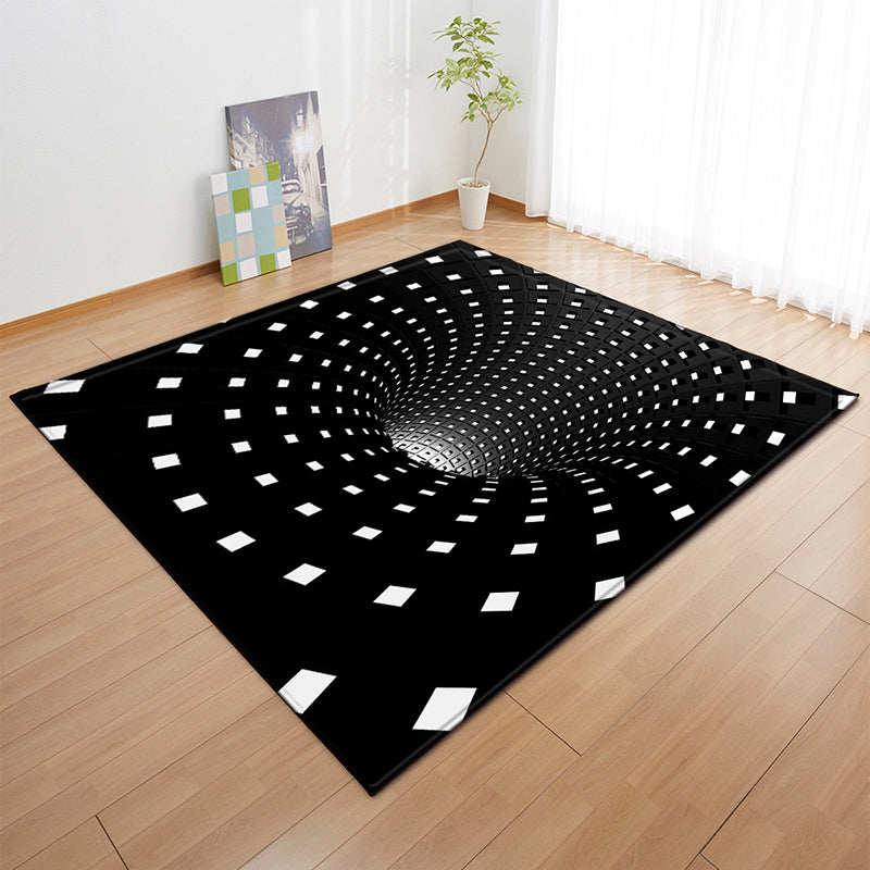 Novelty 3D Geo Printed Rug Multi Color Polyster Area Carpet Non-Slip Backing Pet Friendly Washable Area Rug for Decor Clearhalo 'Area Rug' 'Rug' 2463829