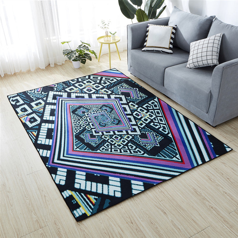 Minimalist Living Room Rug Multi Color 3D Printed Rug Synthetics Anti-Slip Backing Easy Care Area Carpet Clearhalo 'Area Rug' 'Rug' 2463861