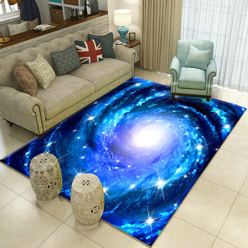 Multicolor Novelty Rug Polypropylene Space Ship Print Area Carpet Non-Slip Stain-Resistant Indoor Rug for Living Room Clearhalo 'Area Rug' 'Rug' 2463892