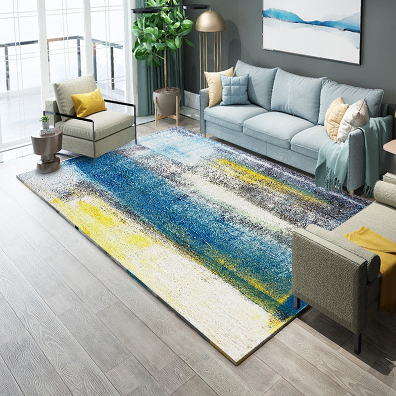 Industrial Living Room Rug Multi Colored Abstract Printed Indoor Rug Synthetics Non-Slip Backing Easy Care Area Carpet Clearhalo 'Area Rug' 'Rug' 2464101