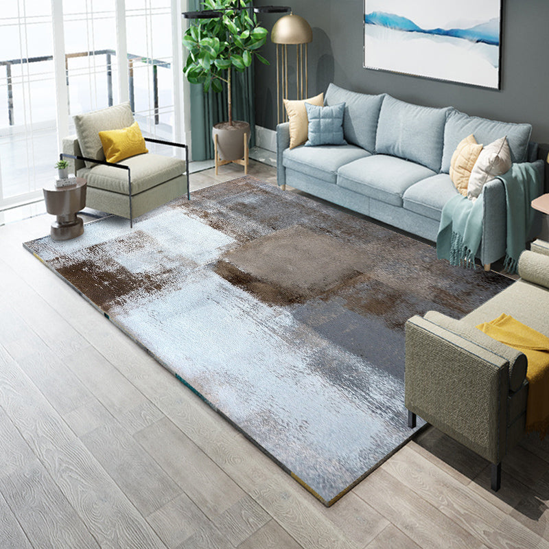 Industrial Living Room Rug Multi Colored Abstract Printed Indoor Rug Synthetics Non-Slip Backing Easy Care Area Carpet Clearhalo 'Area Rug' 'Rug' 2464108