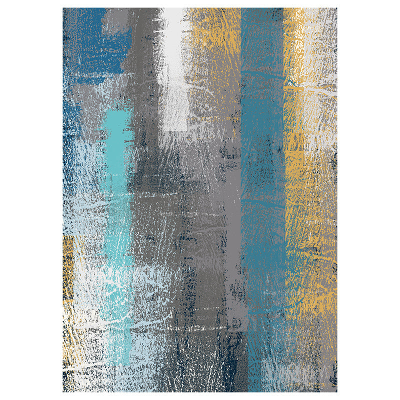 Industrial Living Room Rug Multi Colored Abstract Printed Indoor Rug Synthetics Non-Slip Backing Easy Care Area Carpet Clearhalo 'Area Rug' 'Rug' 2464110