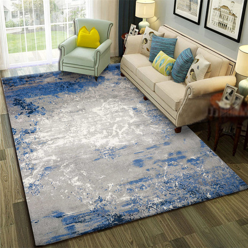 Calming Abstract Printed Rug Multi Colored Polyster Area Carpet Pet Friendly Easy Care Indoor Rug for Parlor Gray-Blue Clearhalo 'Area Rug' 'Rug' 2464139