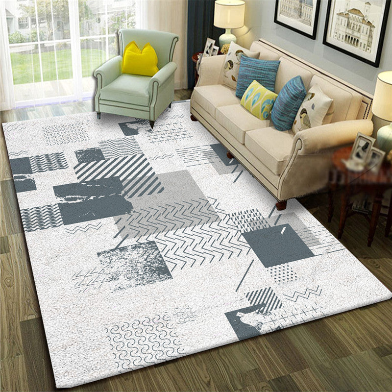 Calming Abstract Printed Rug Multi Colored Polyster Area Carpet Pet Friendly Easy Care Indoor Rug for Parlor Gray-Green Clearhalo 'Area Rug' 'Rug' 2464140