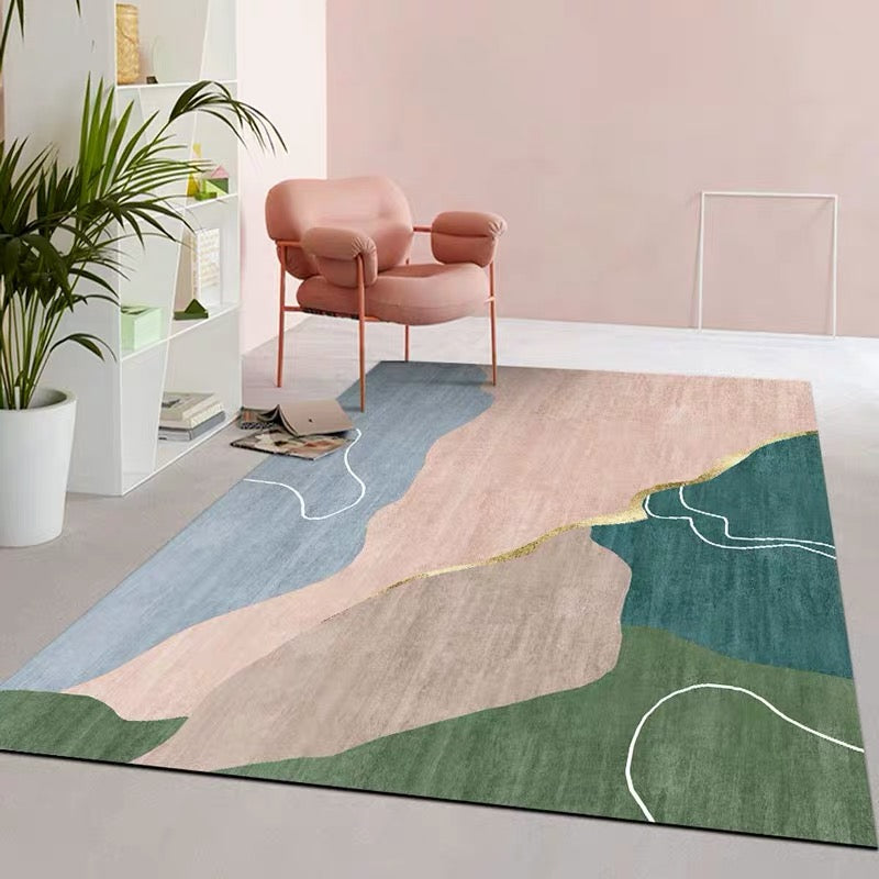 Scandinavian Abstract Printed Rug Multicolor Synthetics Indoor Rug Pet Friendly Easy Care Washable Carpet for Room Clearhalo 'Area Rug' 'Rug' 2464173